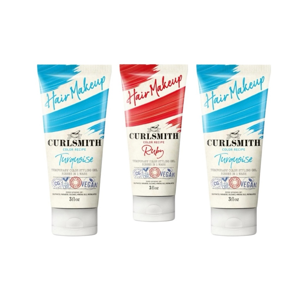 Curlsmith Hair Makeup Bundle Red and Blue